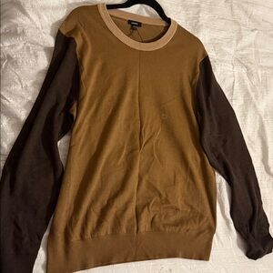 Express Camel and Beige Knit Sweater